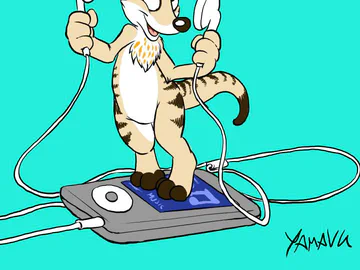 Maverique and his iPod - Colored