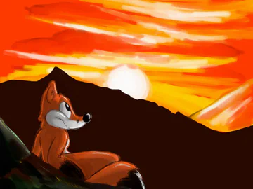 Sunset in the Mountains