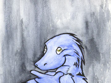 Kunai sitting on his tail