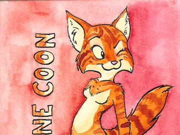 Maine Coon - Watercolor