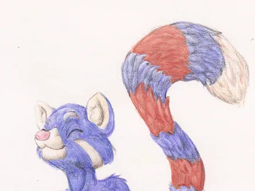 butt-warming red panda WIP