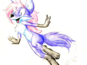 Blue Foxy Colored