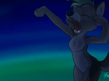Black wolf stretch