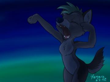 Black wolf stretch