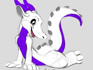streeeeetchy !! purple-white dragon